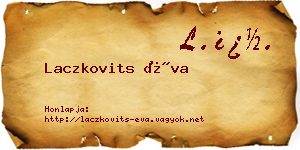 Laczkovits Éva névjegykártya