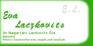 eva laczkovits business card